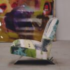 Luksusowy fotel na metalowej podstawie Aries Art Visionnaire ekskluzywne meble Luxarte