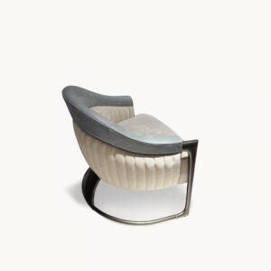 Luksusowy fotel na metalowej podstawie Grace Visionnaire Luxarte