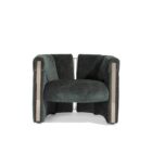 Ekskluzywny fotel z metalowymi wstawkami Petra Visionnaire luksusowe meble do salonu Luxarte